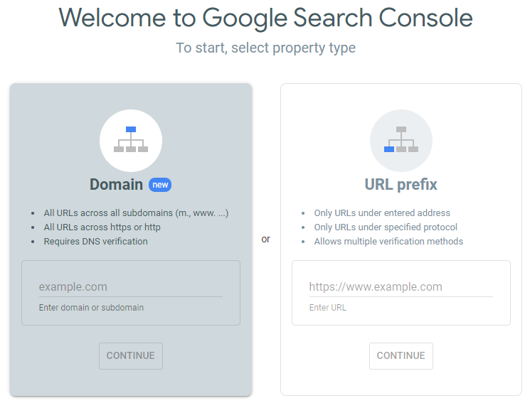 google-search-console-property-type